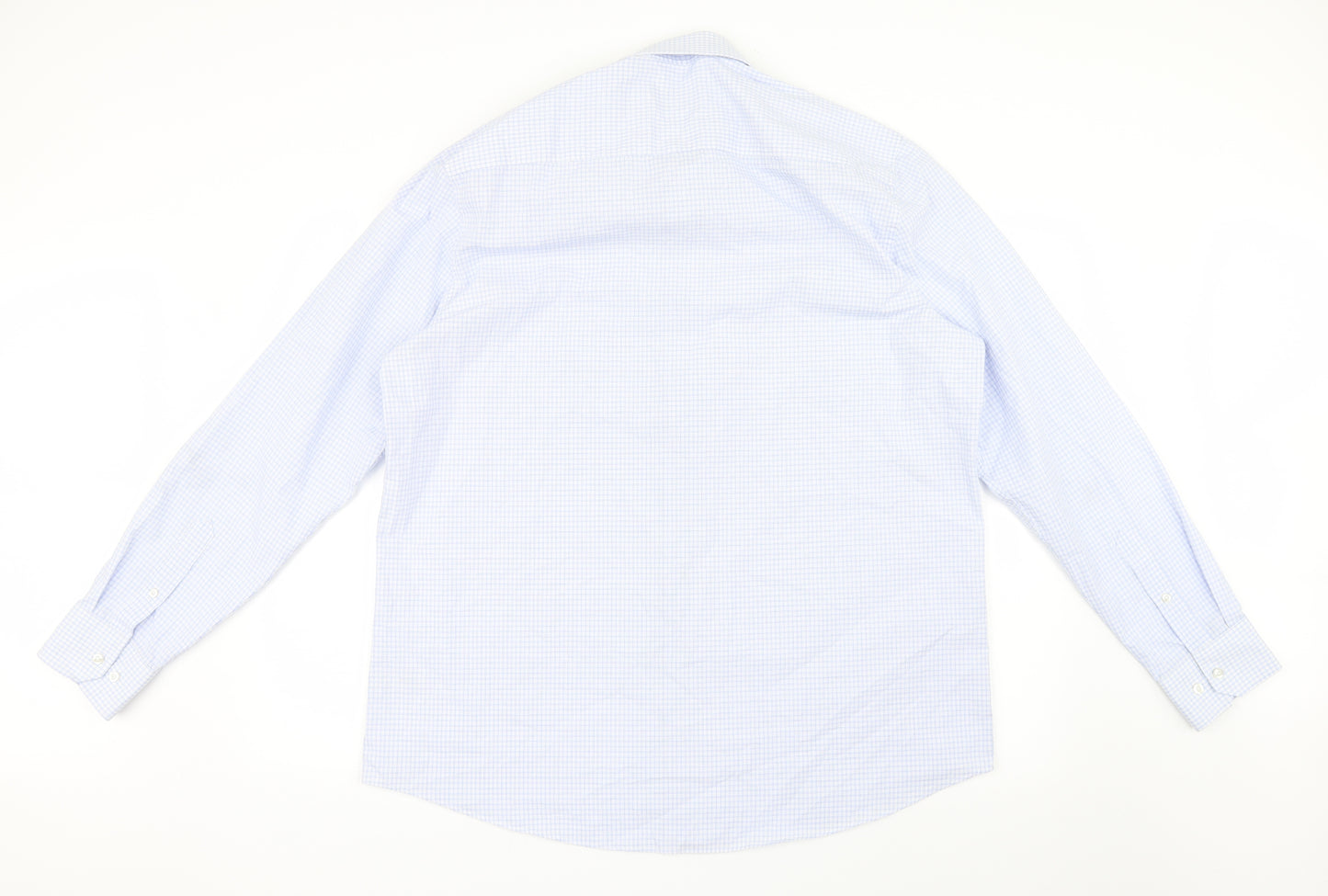Tu  Mens Blue Check   Button-Up Size 17