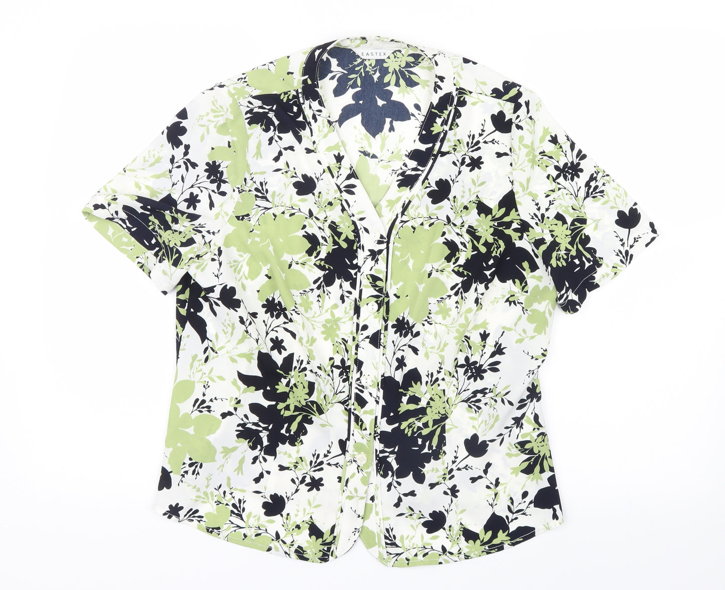 Eastex Womens Green Geometric  Basic Blouse Size 12