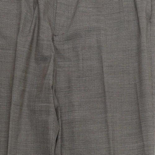 Marks and Spencer Mens Brown Geometric  Trousers  Size 42 in L32 in