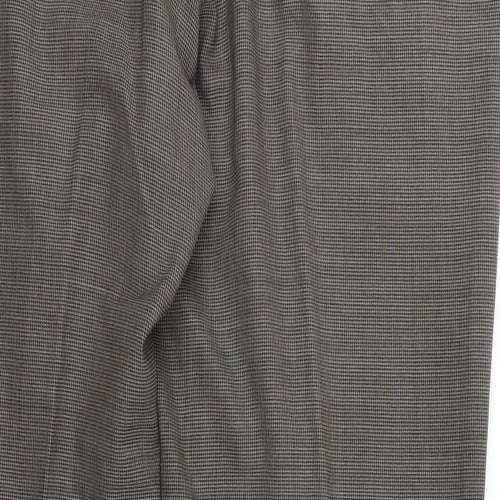 Marks and Spencer Mens Brown Geometric  Trousers  Size 42 in L32 in