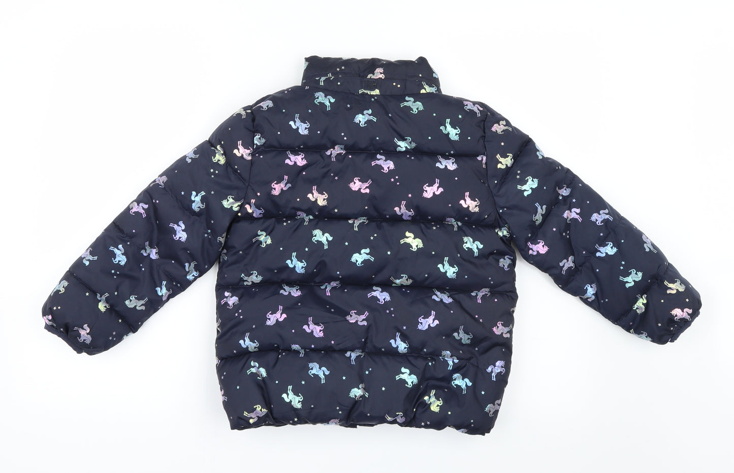 H&M Girls Black Geometric  Jacket  Size 6-7 Years  - Unicorn