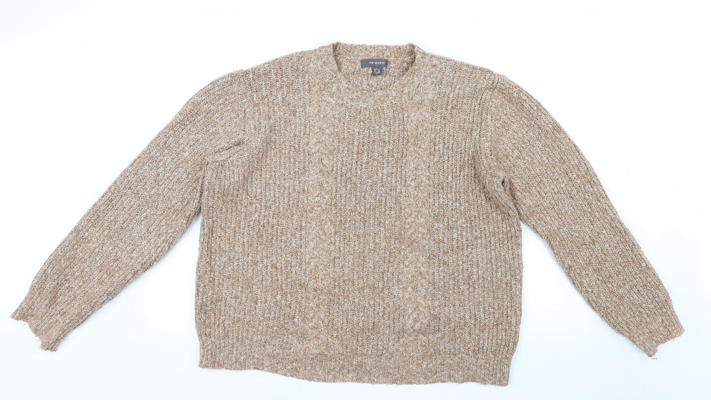 Primark Womens Beige  Knit Pullover Jumper Size 14