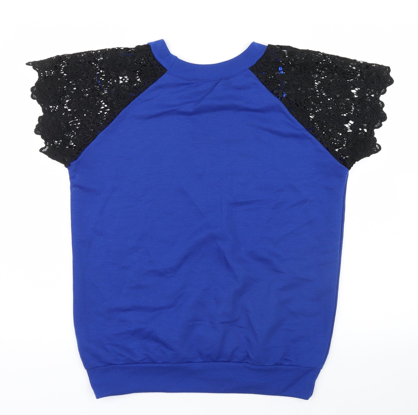 Glamour Babe Womens Blue   Basic T-Shirt Size 12