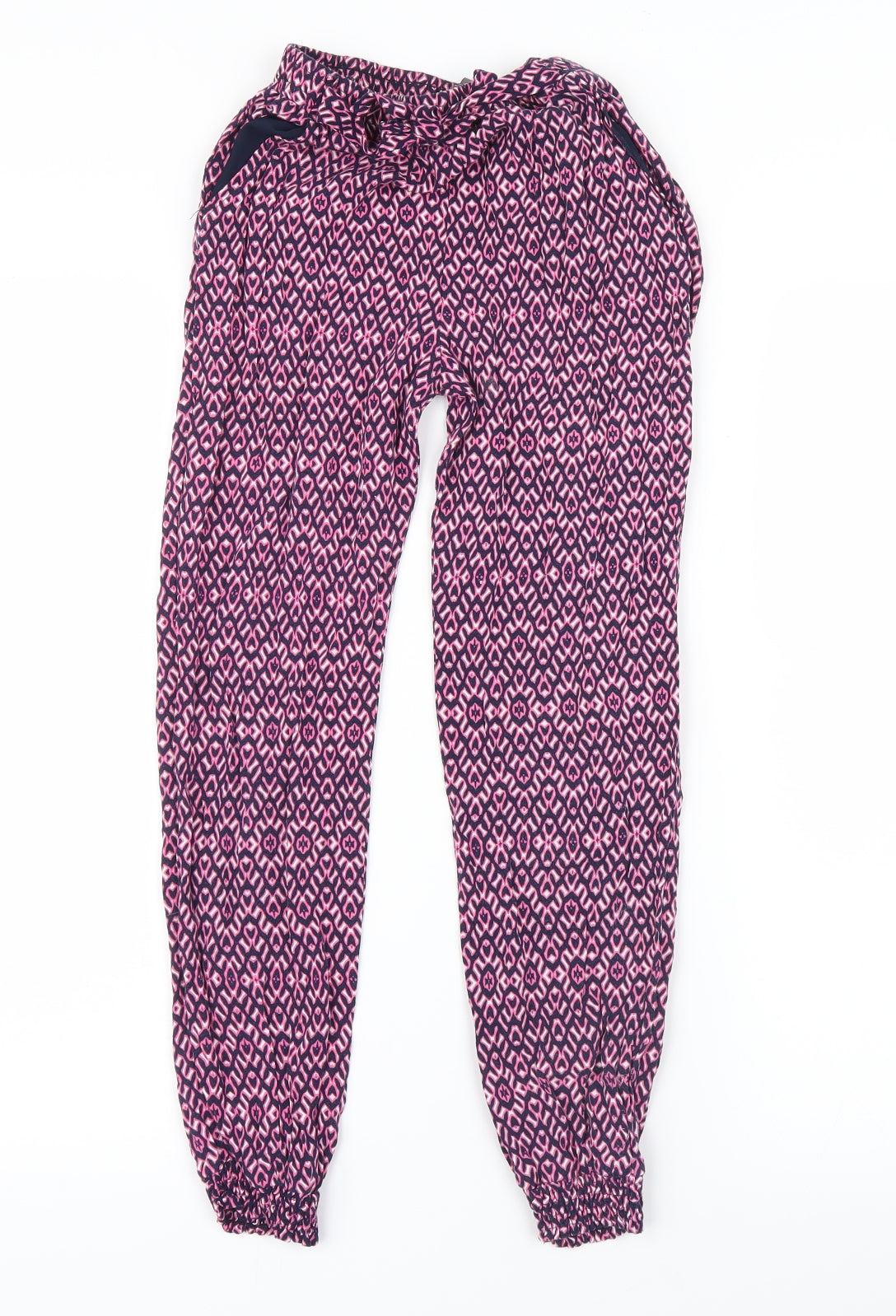 Primark Girls Pink Geometric  Capri Trousers Size 9-10 Years
