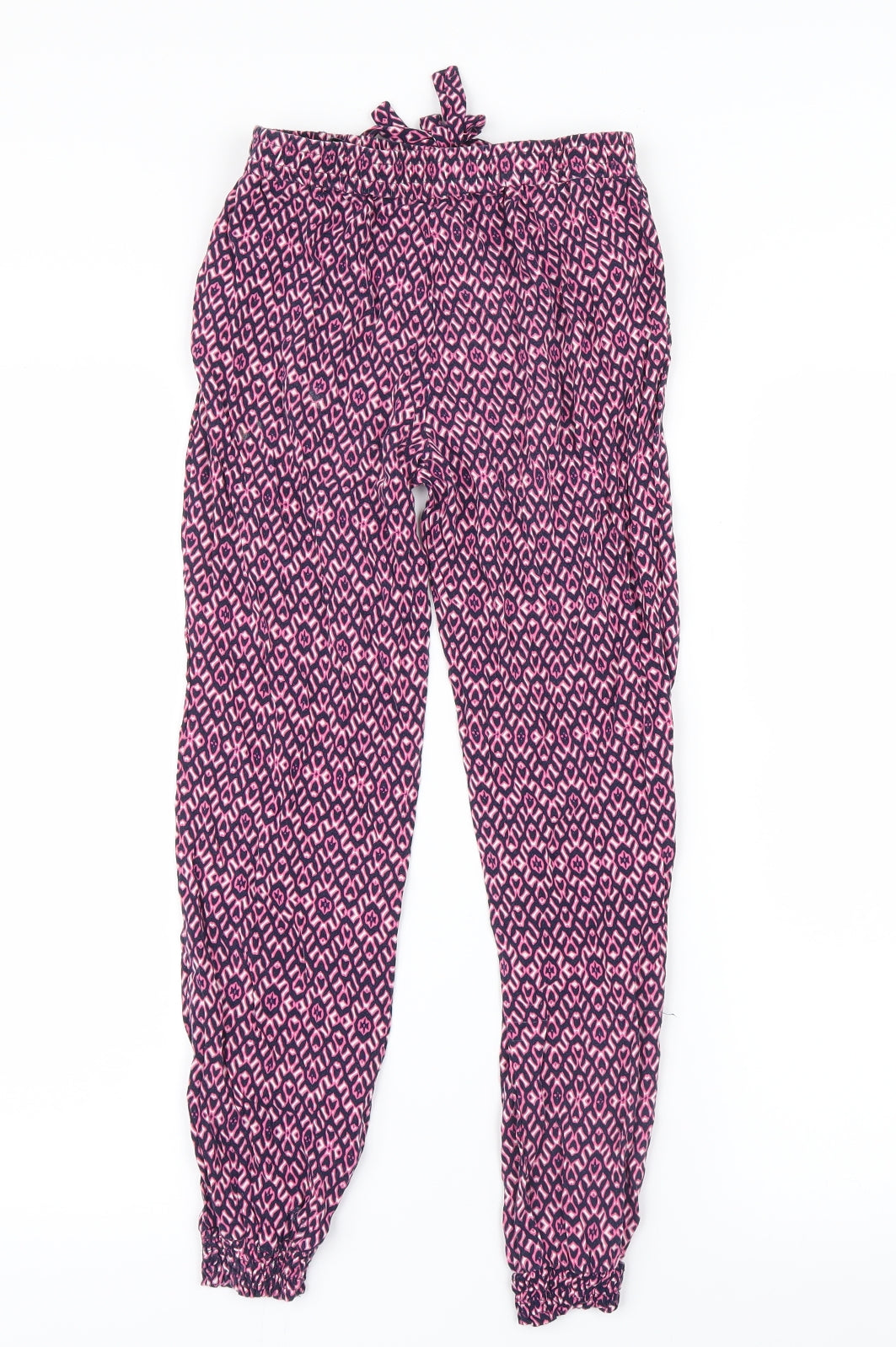 Primark Girls Pink Geometric  Capri Trousers Size 9-10 Years