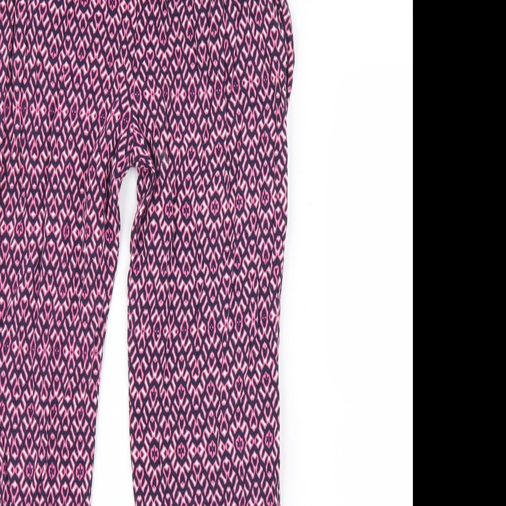 Primark Girls Pink Geometric  Capri Trousers Size 9-10 Years