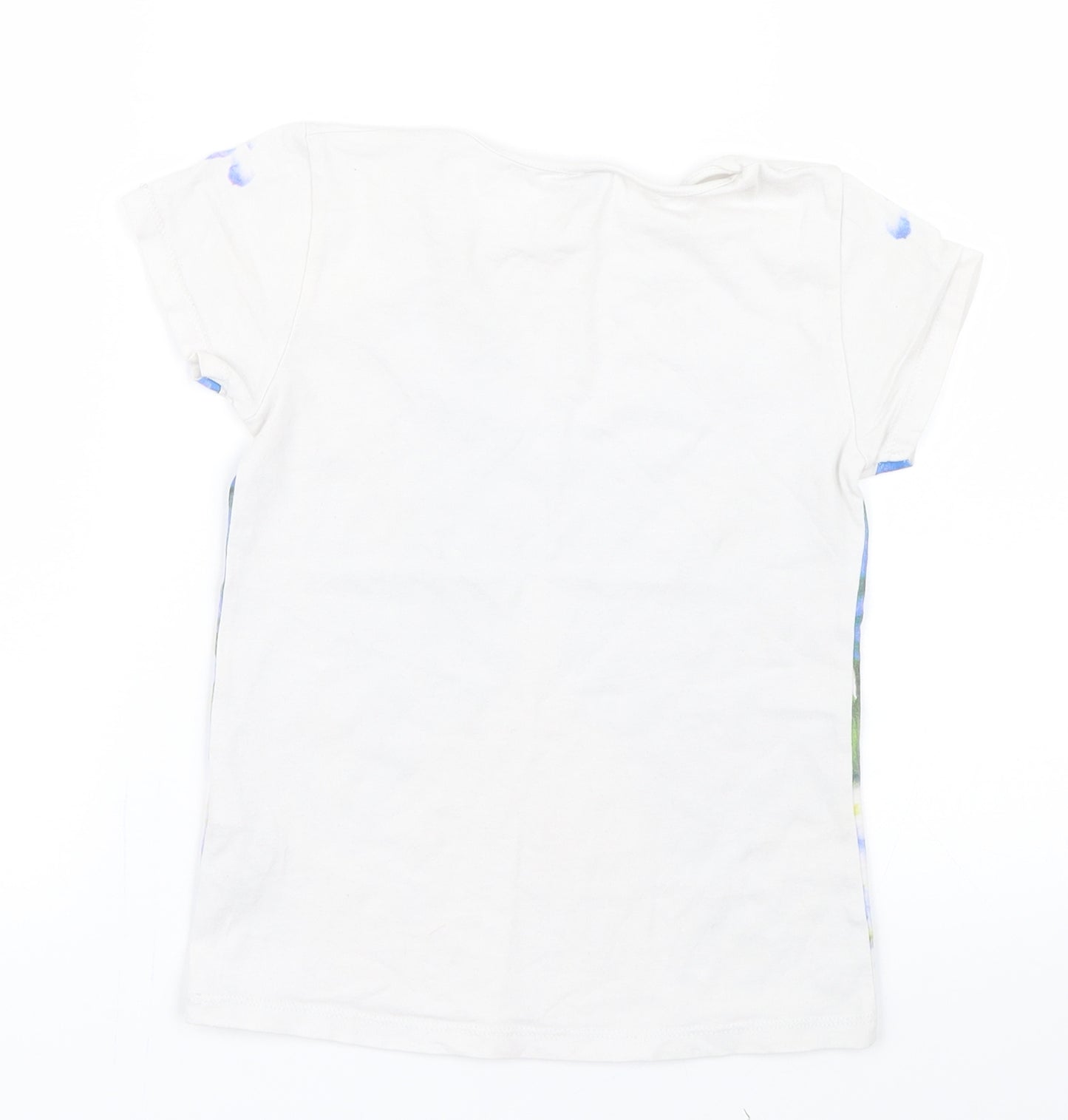 Zara Girls Blue Floral  Basic T-Shirt Size 5-6 Years