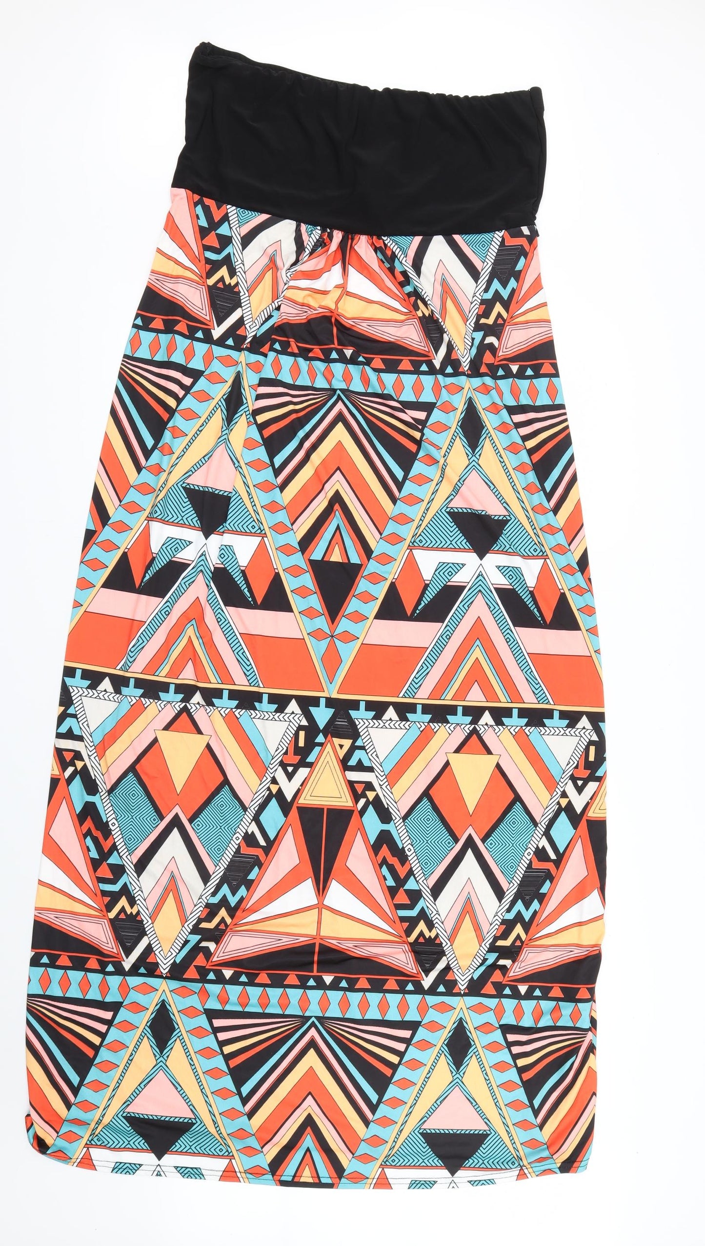 Boohoo Womens Red Geometric  Maxi  Size 16