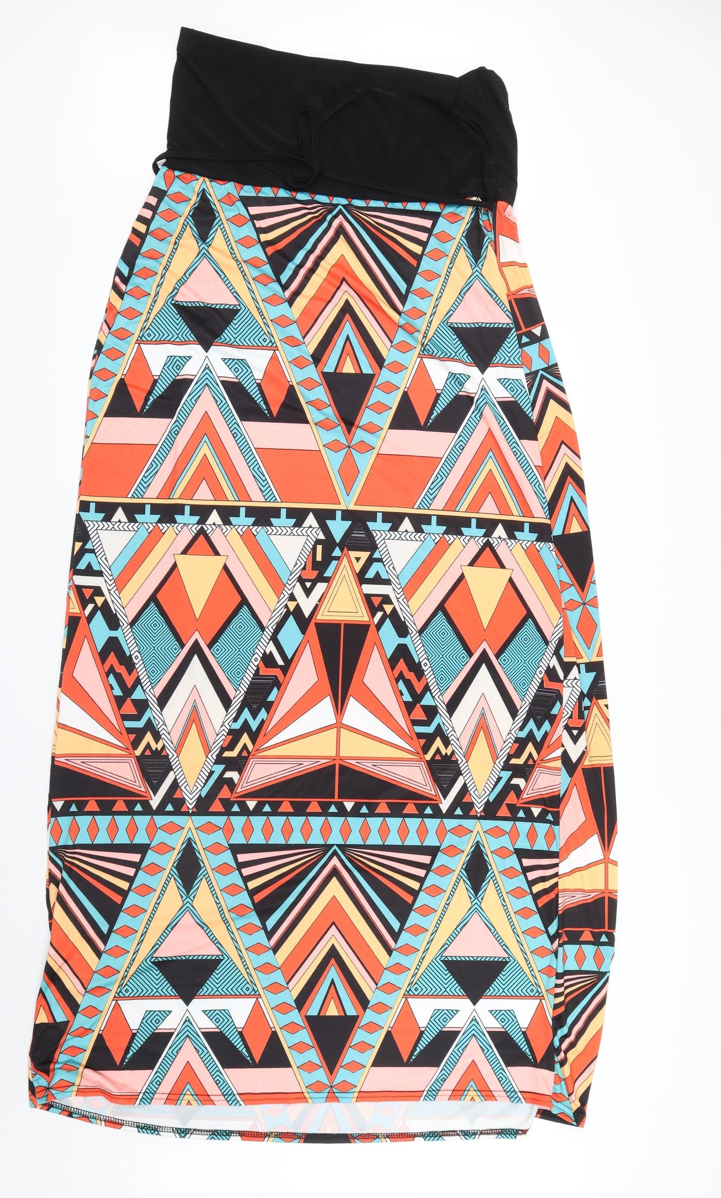 Boohoo Womens Red Geometric  Maxi  Size 16