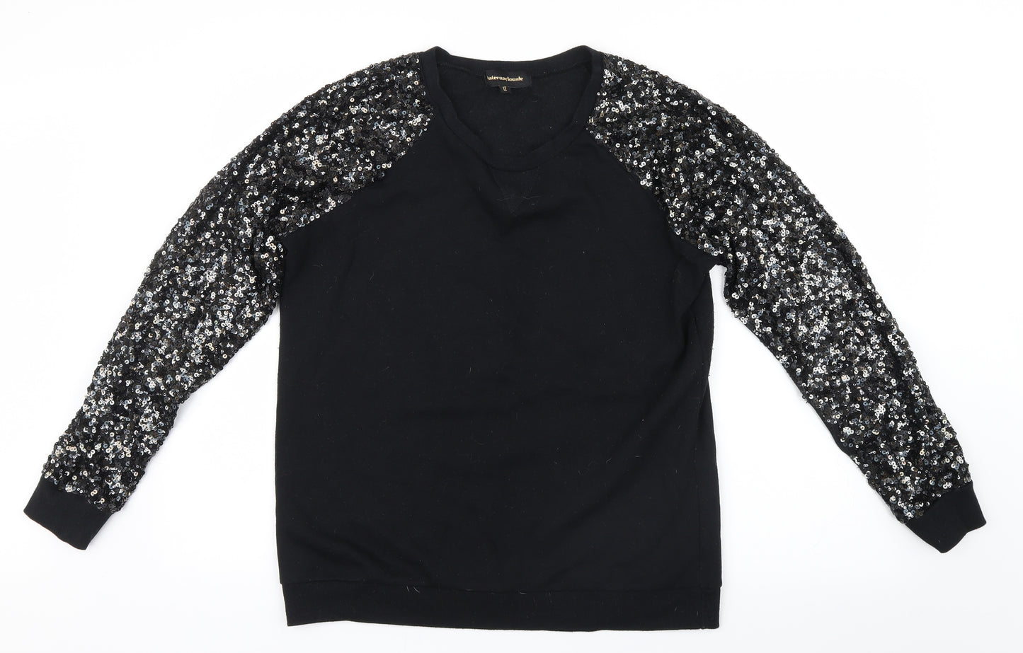 Internacionale Womens Black  Knit Pullover Jumper Size 12