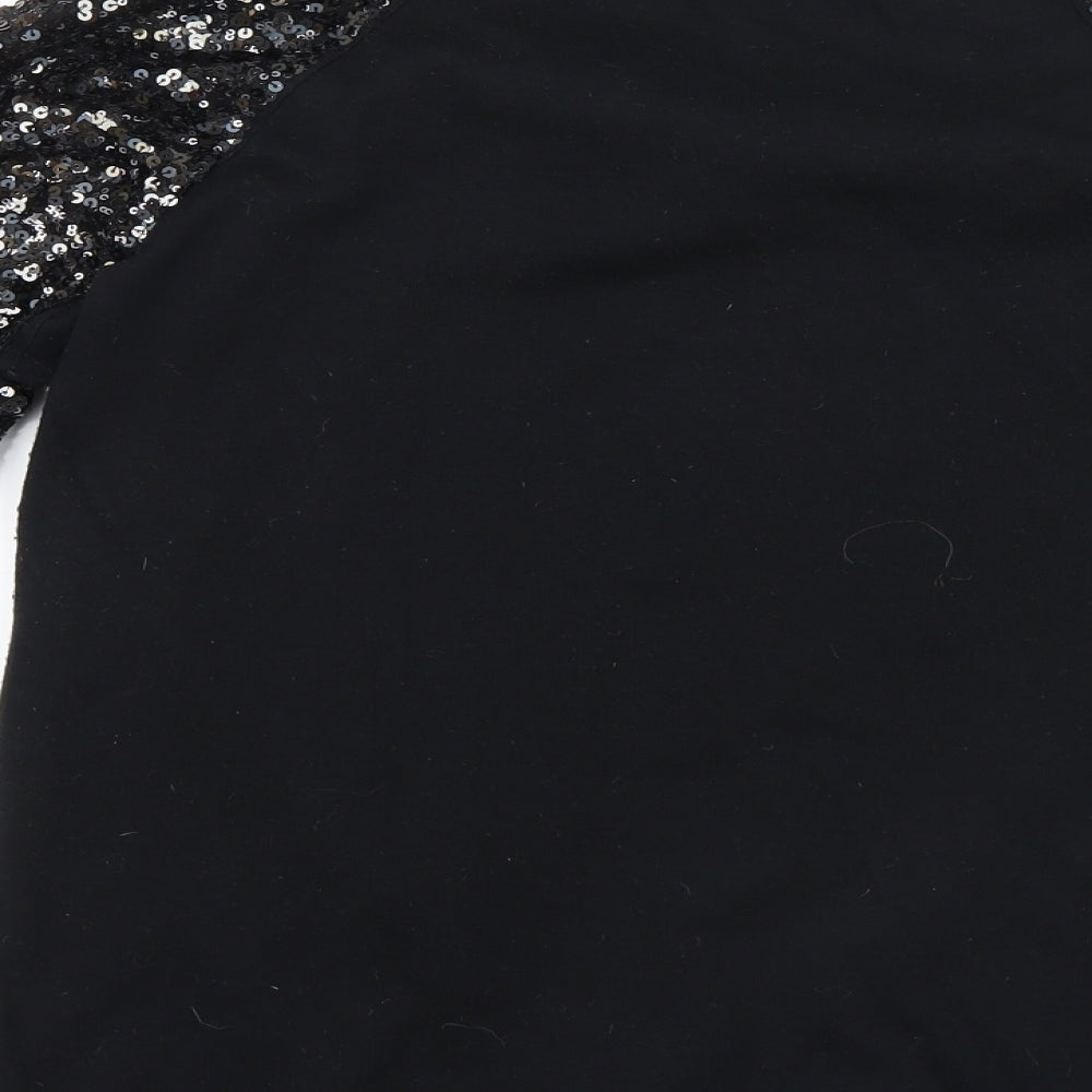 Internacionale Womens Black  Knit Pullover Jumper Size 12