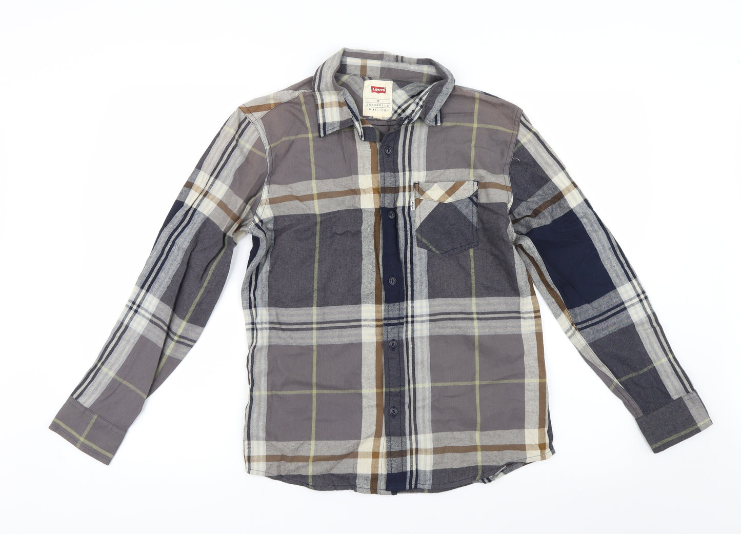 Levi's Mens Blue Check   Button-Up Size M