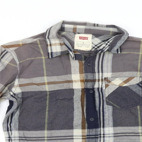 Levi's Mens Blue Check   Button-Up Size M