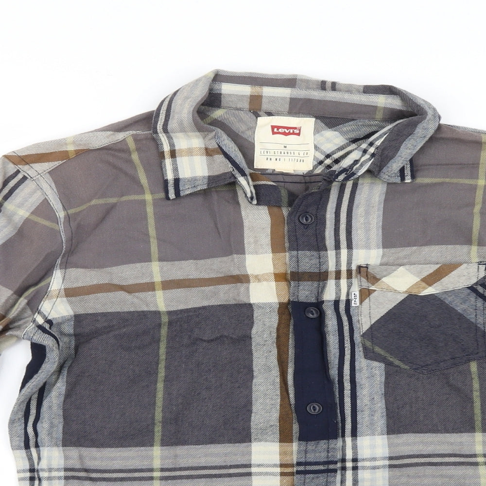 Levi's Mens Blue Check   Button-Up Size M