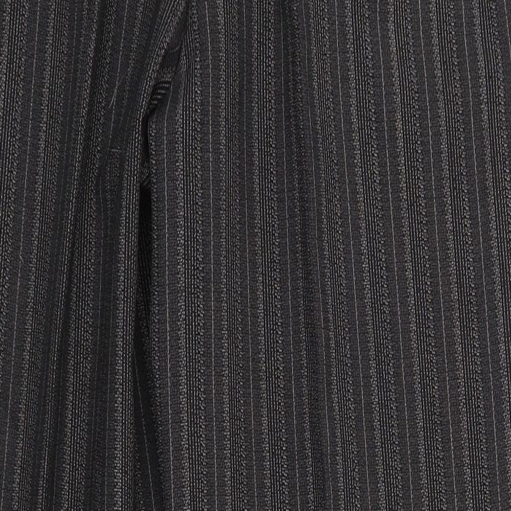 Best basics Womens Black Striped  Trousers  Size 14 L29 in