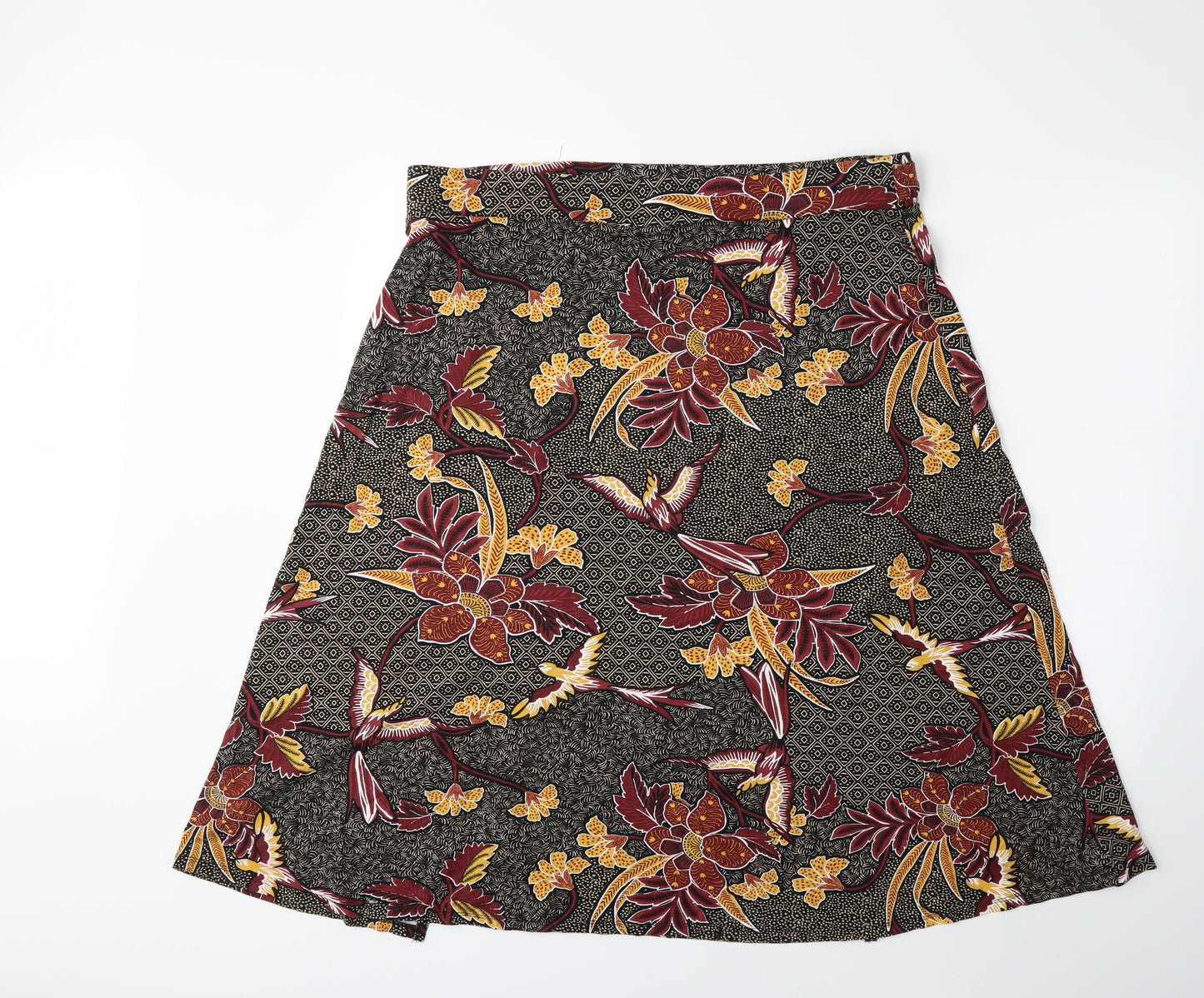 TU Womens Brown Floral  A-Line Skirt Size 20