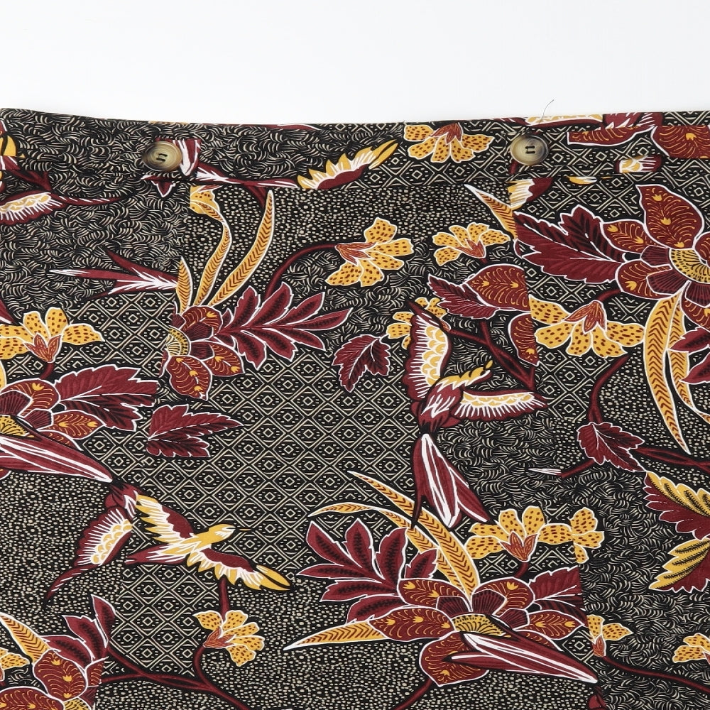 TU Womens Brown Floral  A-Line Skirt Size 20