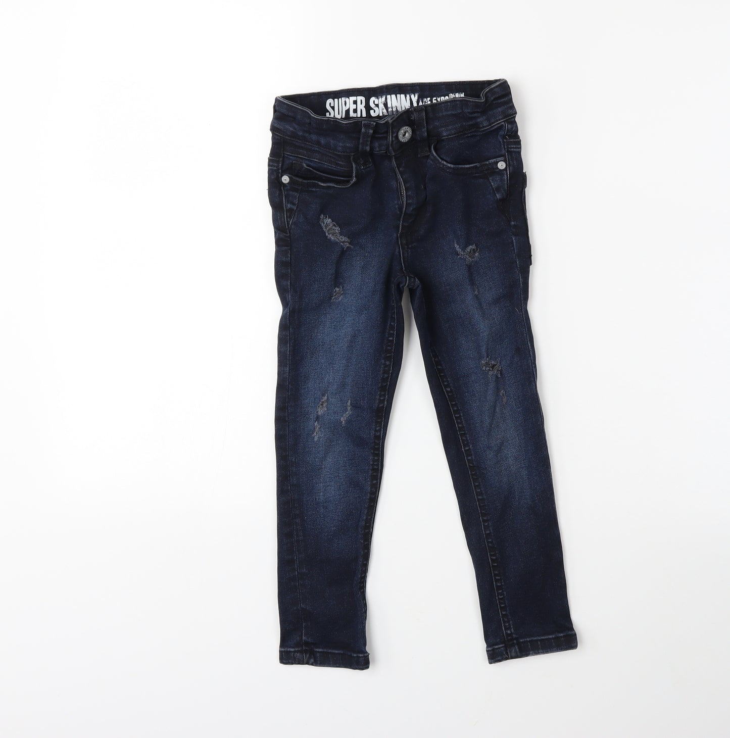 Preworn Boys Blue  Denim Skinny Jeans Size 5 Years