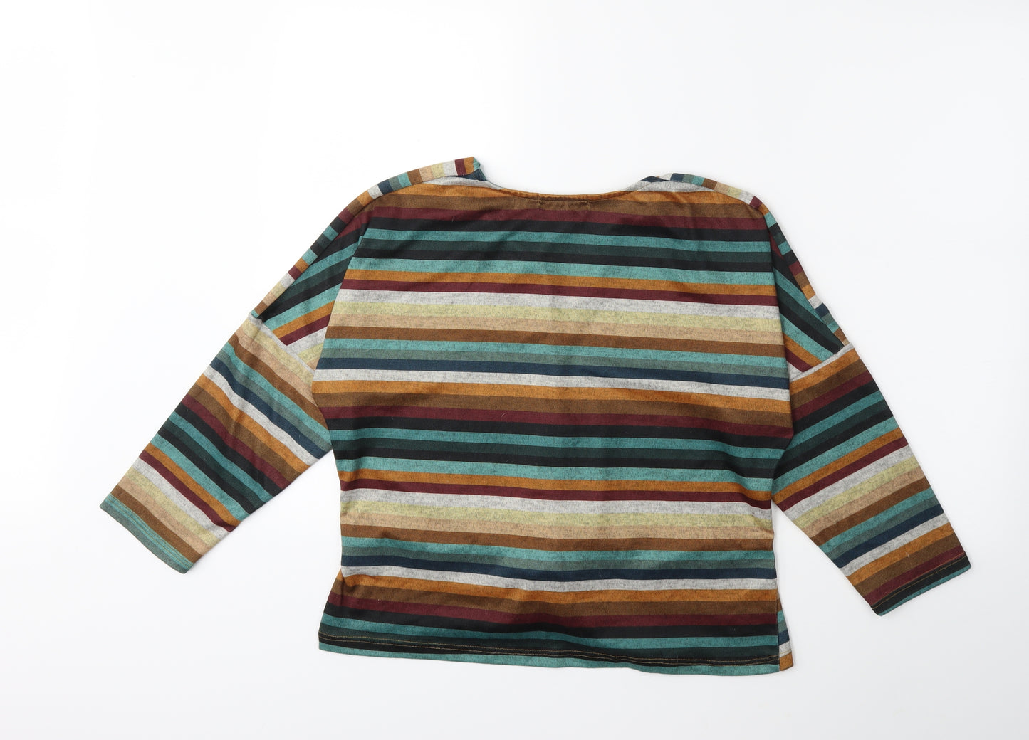 Primark Womens Green Striped  Pullover Jumper Size 14