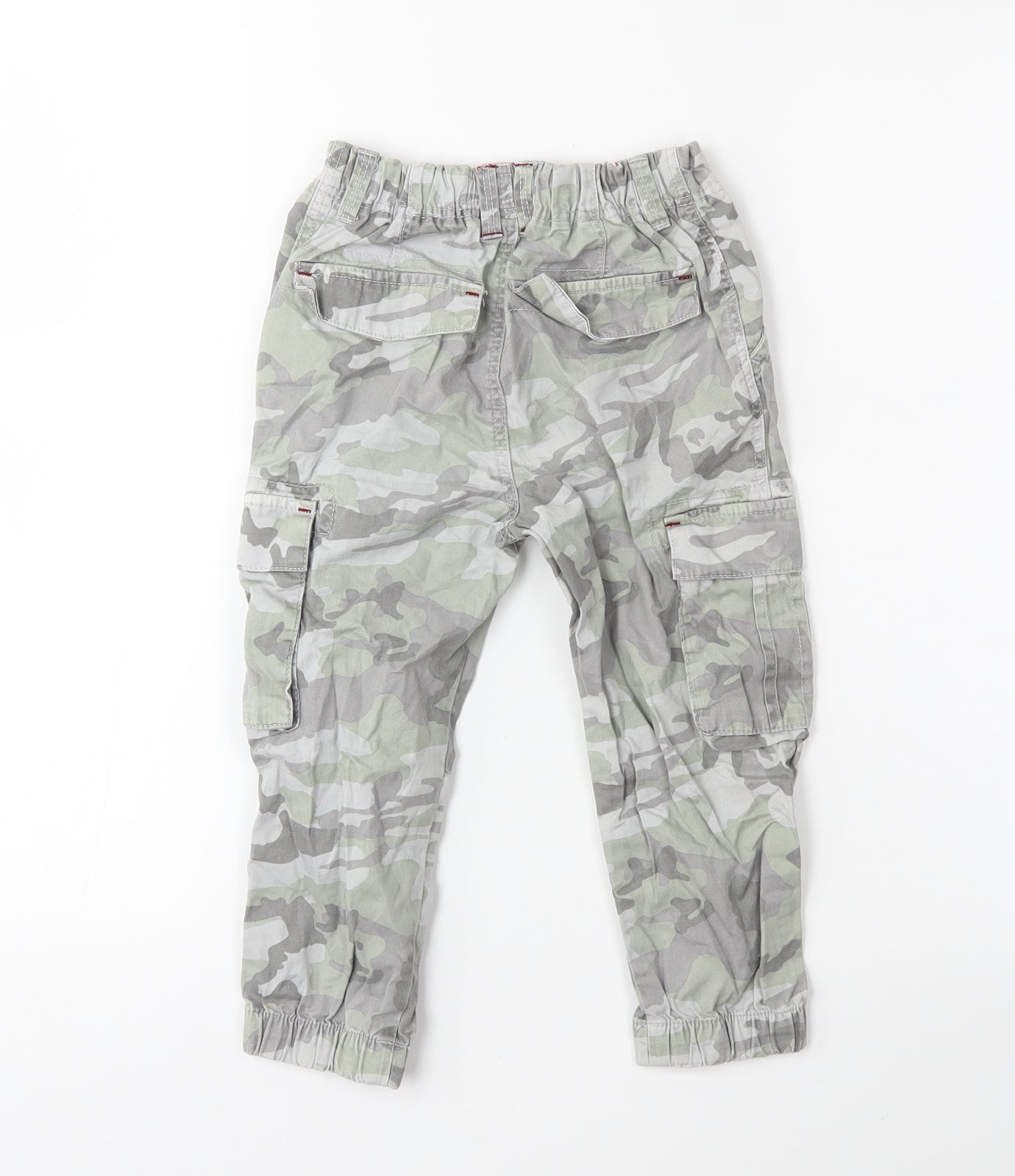 NEXT Boys Green Animal Print  Cargo Trousers Size 2-3 Years