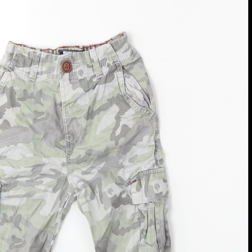 NEXT Boys Green Animal Print  Cargo Trousers Size 2-3 Years