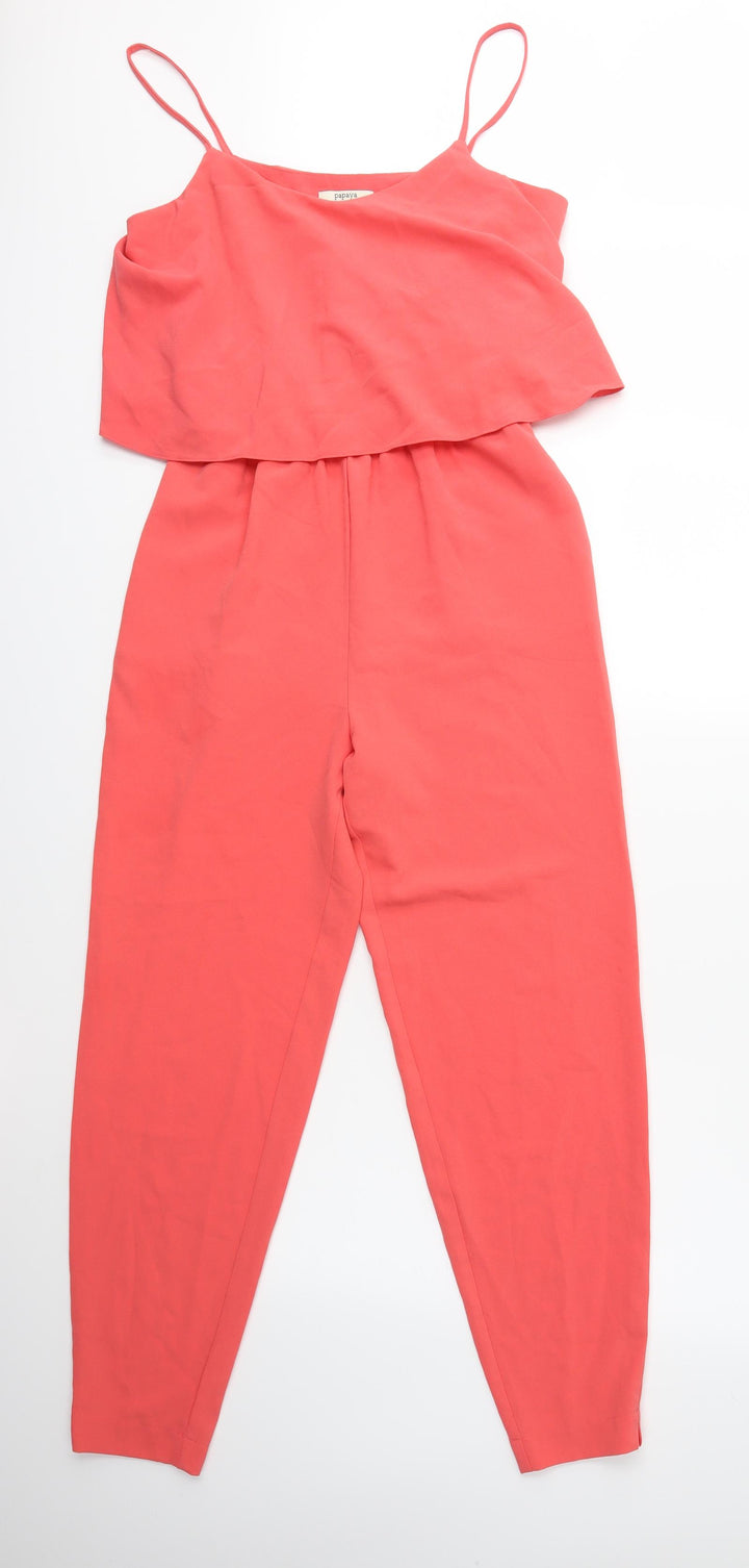 Papaya Womens Pink Jumpsuit One-Piece Size 8