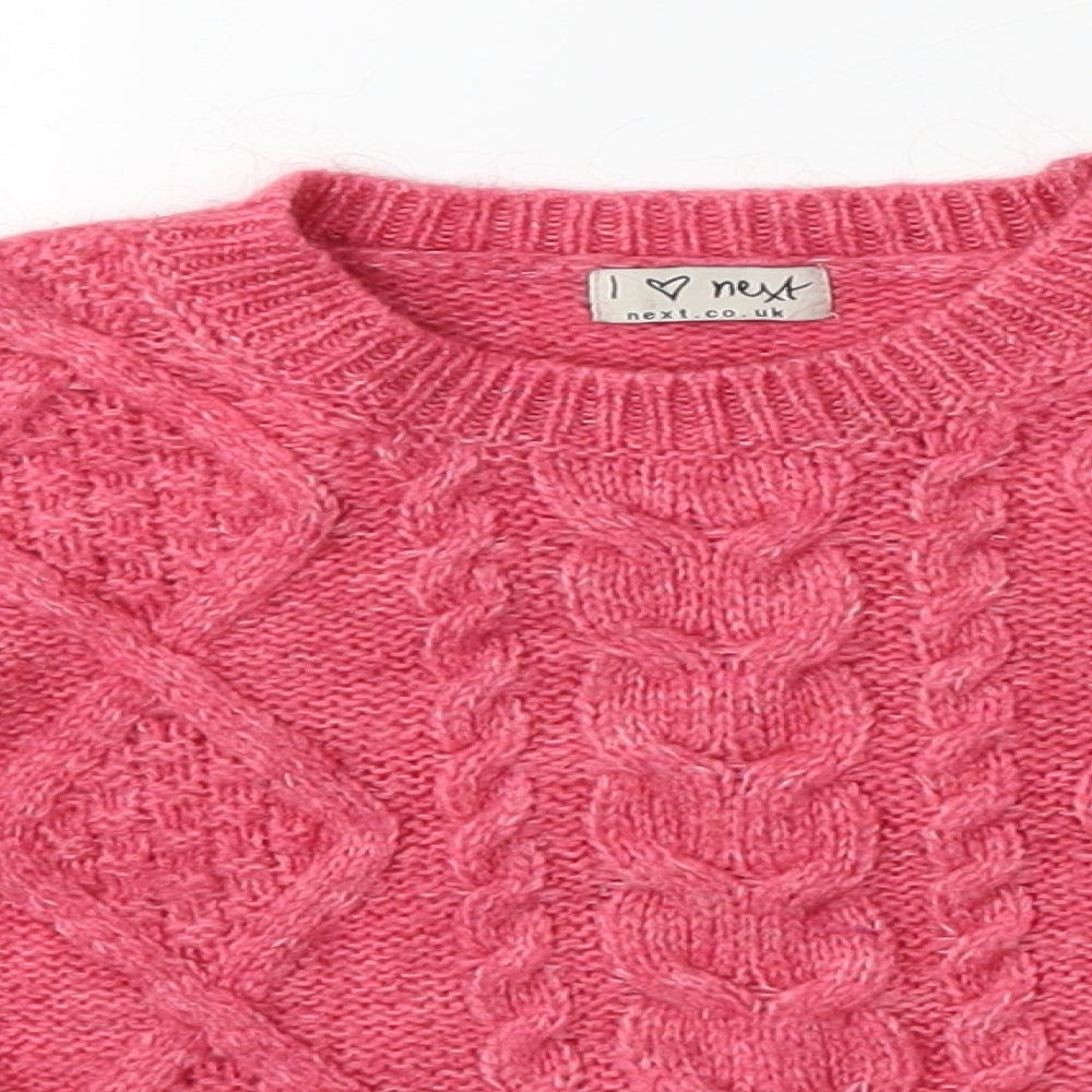 NEXT Girls Pink   Pullover Jumper Size 4 Years