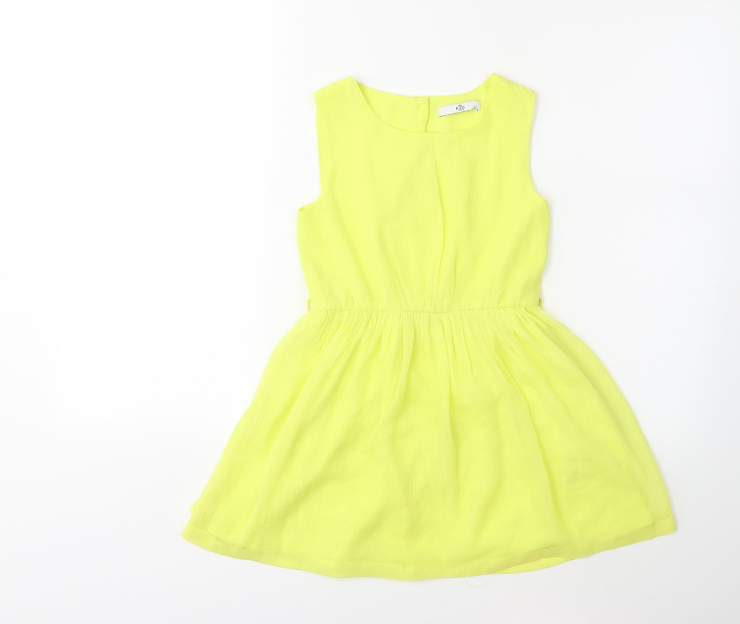 Marks and Spencer Girls Yellow   Fit & Flare  Size 7-8 Years