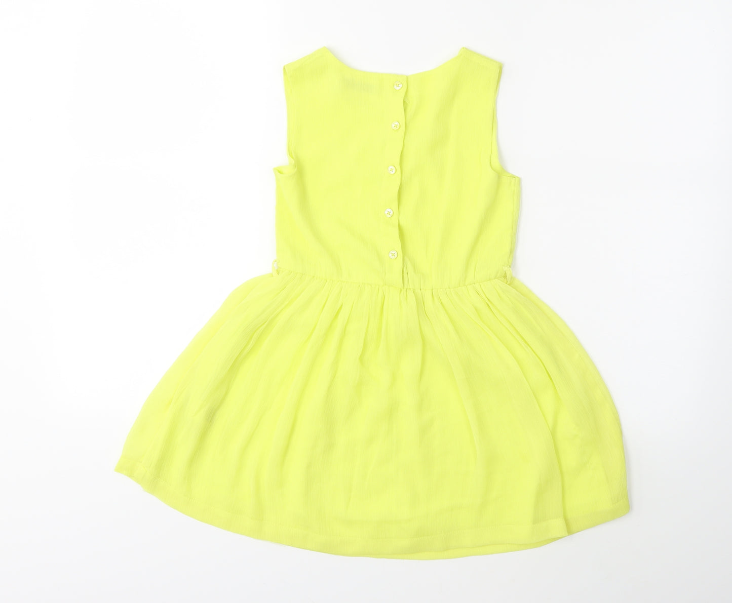 Marks and Spencer Girls Yellow   Fit & Flare  Size 7-8 Years