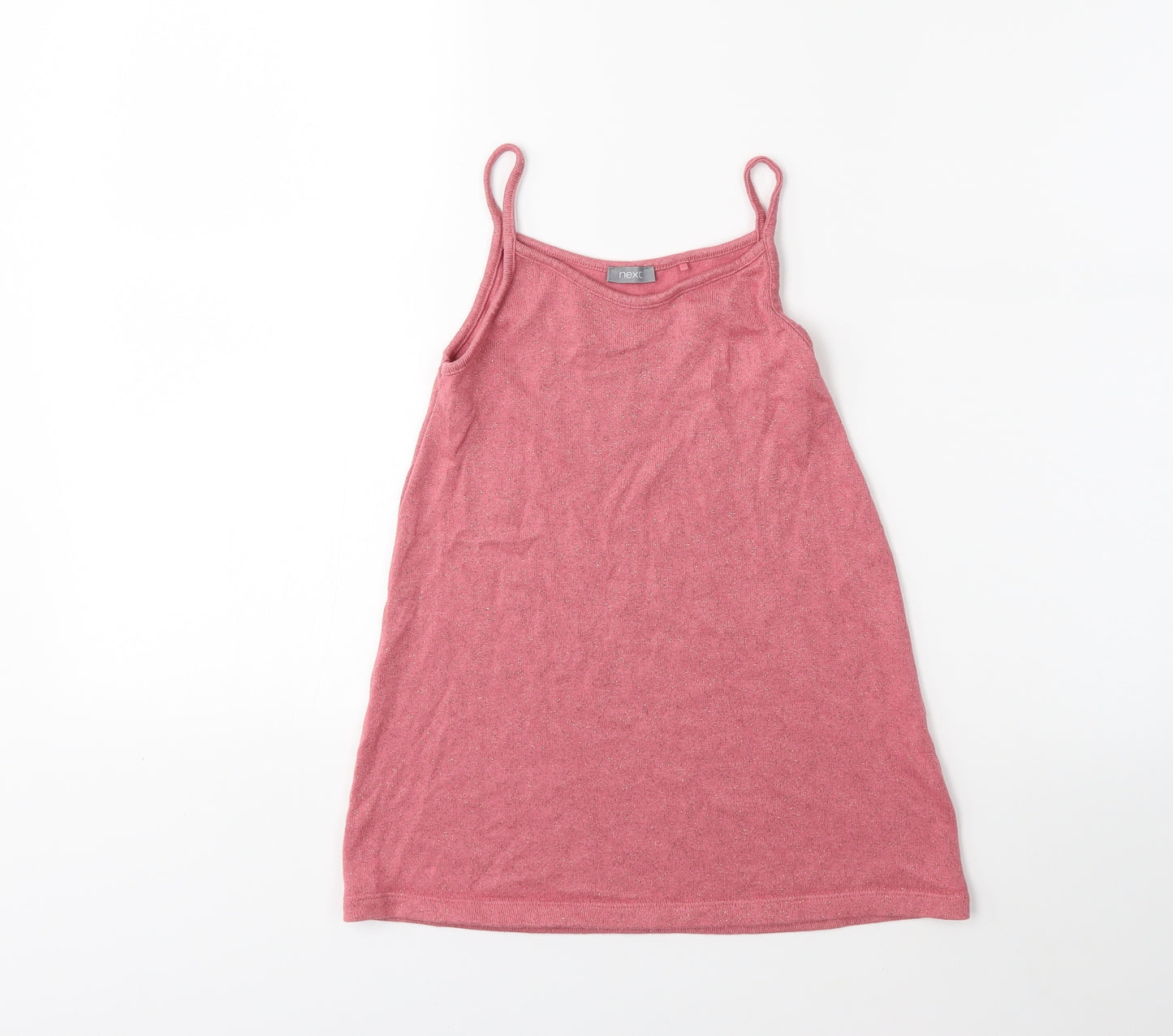 NEXT Girls Pink  Ramie Tank Dress  Size 6 Years