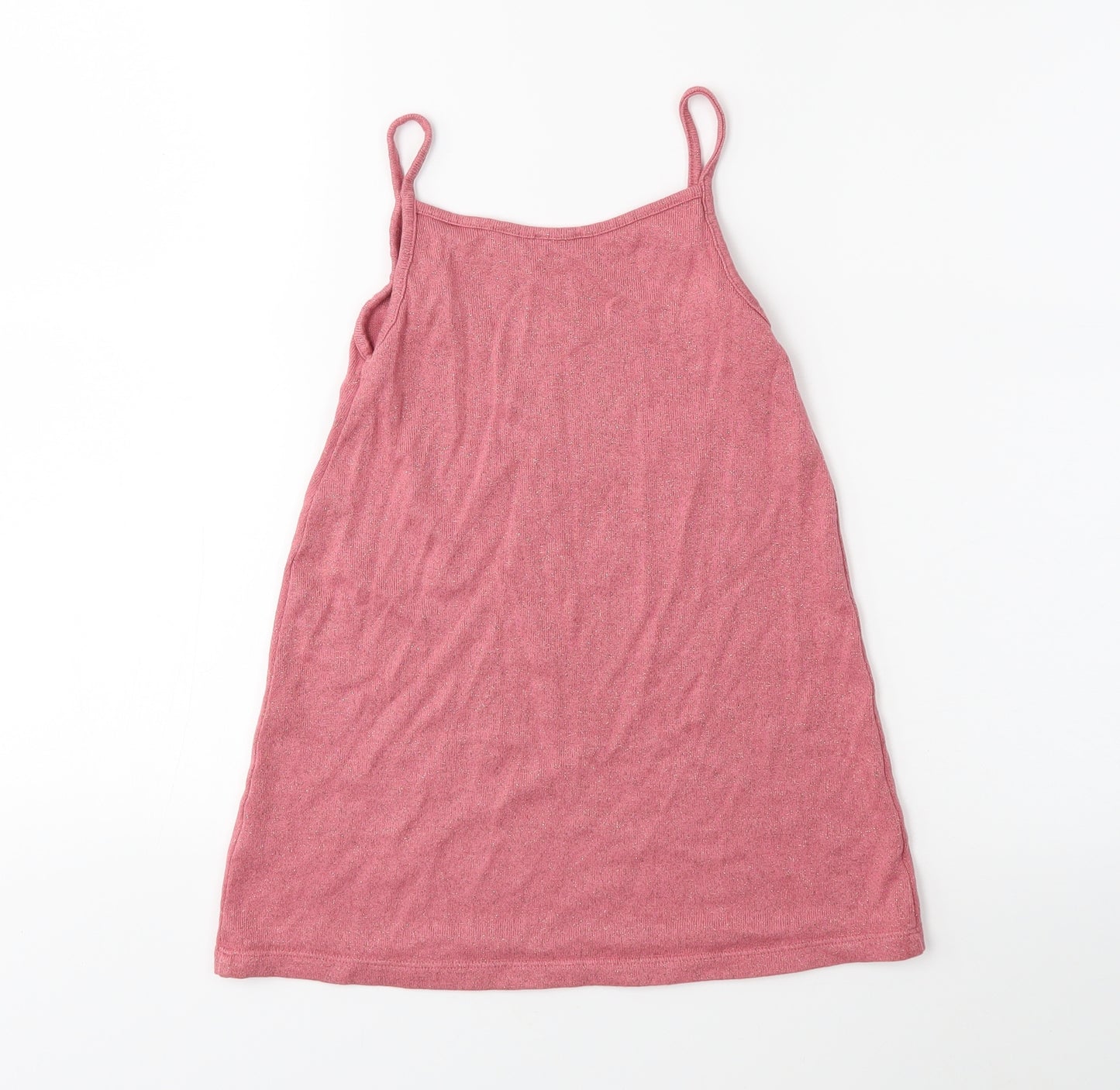 NEXT Girls Pink  Ramie Tank Dress  Size 6 Years