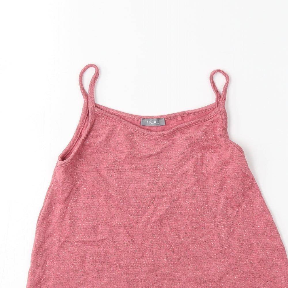 NEXT Girls Pink  Ramie Tank Dress  Size 6 Years
