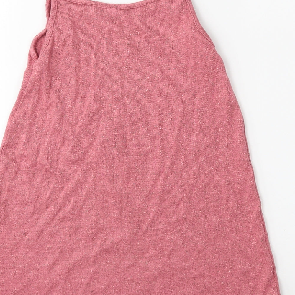 NEXT Girls Pink  Ramie Tank Dress  Size 6 Years