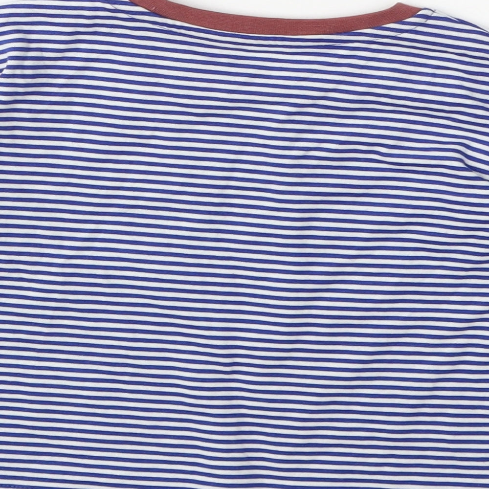Marks and Spencer Boys Blue Striped  Basic T-Shirt Size 2-3 Years