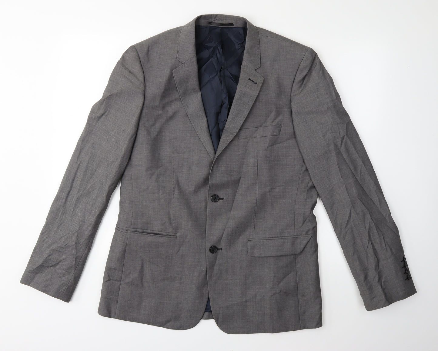 Topman Mens Grey   Jacket Suit Jacket Size 42