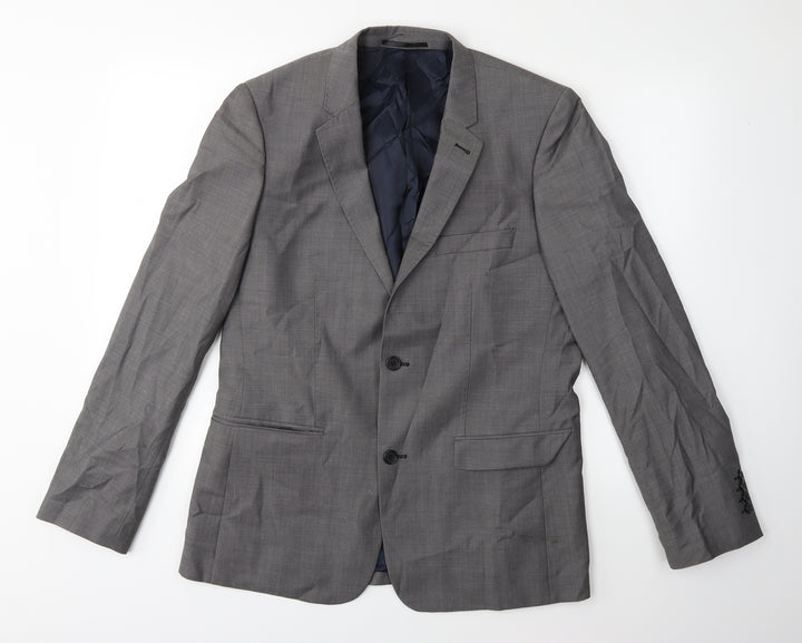 Topman Mens Grey   Jacket Suit Jacket Size 42