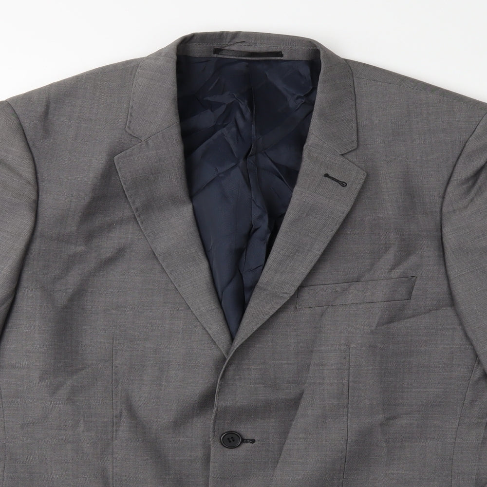 Topman Mens Grey   Jacket Suit Jacket Size 42