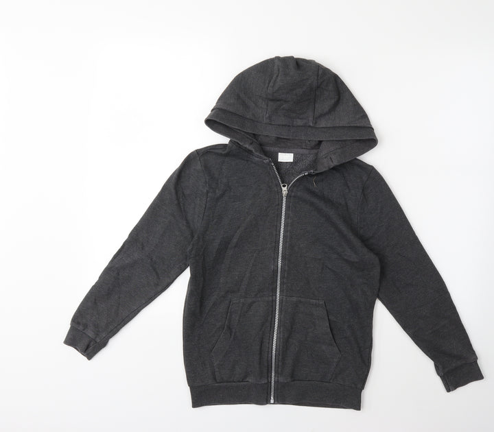 F&F Boys Grey   Full Zip Hoodie Size 9-10 Years