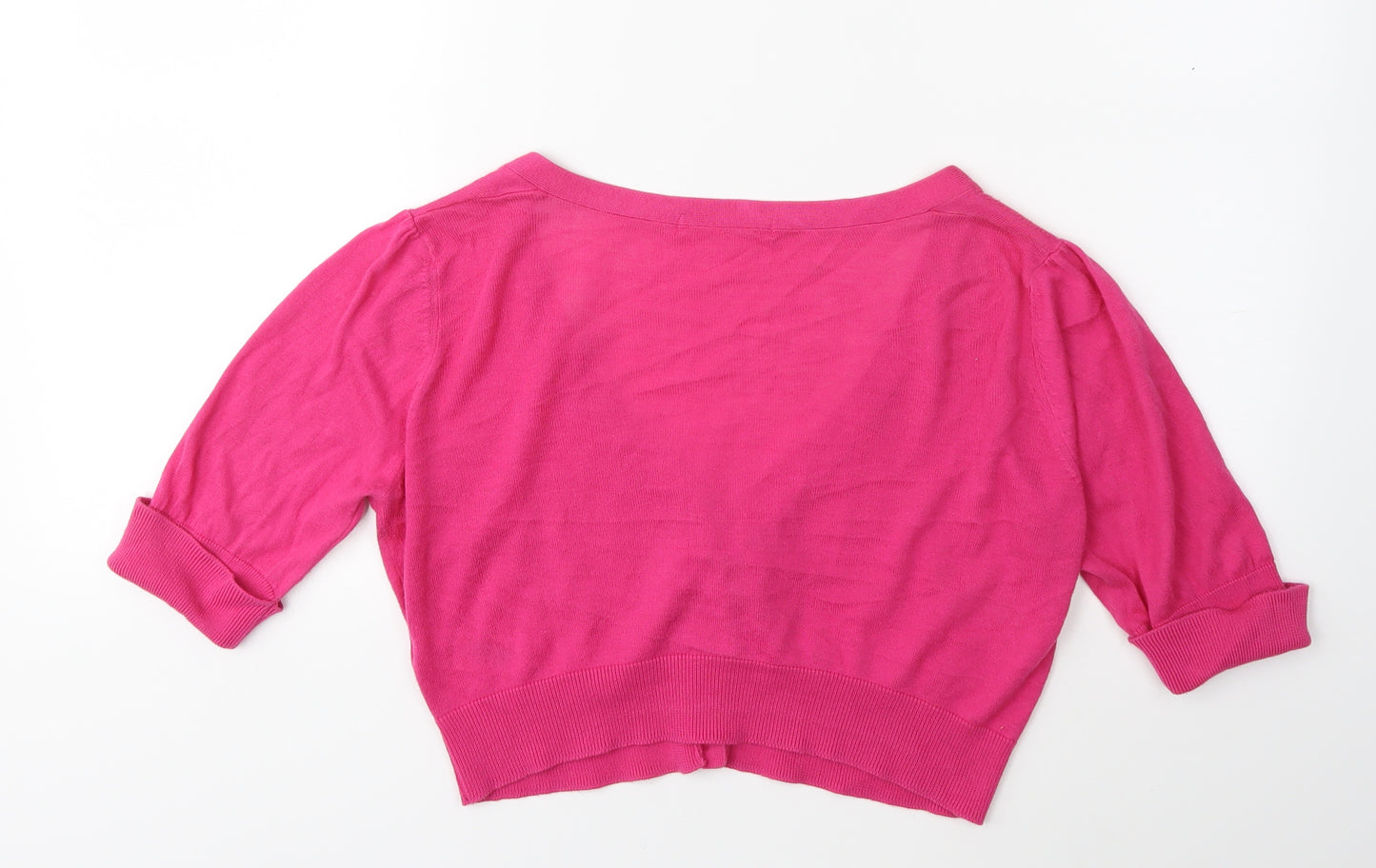 Marks and Spencer Womens Pink  Knit Cardigan Jumper Size 14