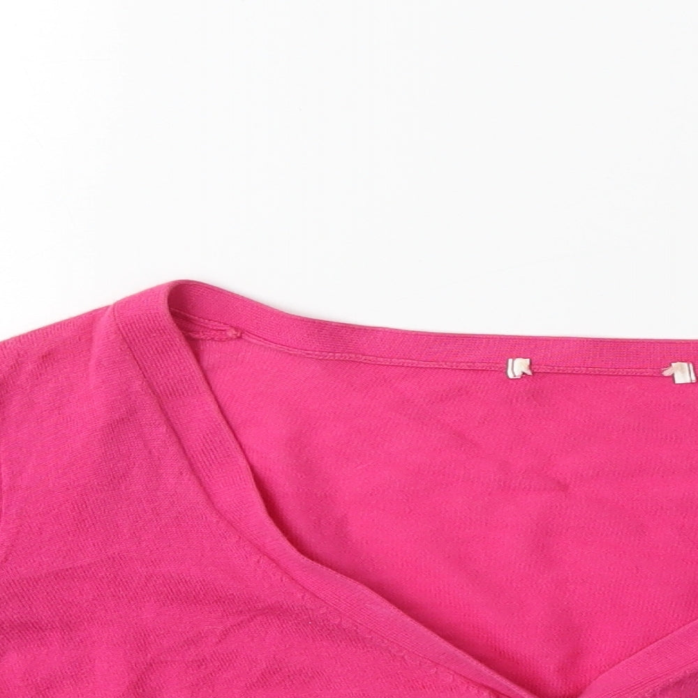 Marks and Spencer Womens Pink  Knit Cardigan Jumper Size 14
