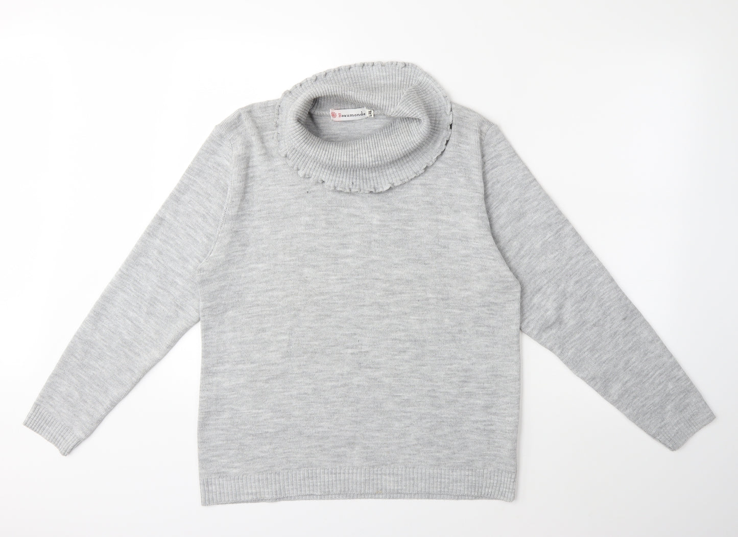 Beaumonde Womens Grey  Knit Pullover Jumper Size L