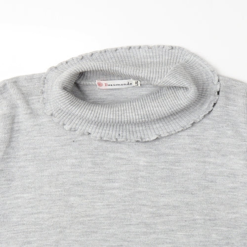 Beaumonde Womens Grey  Knit Pullover Jumper Size L