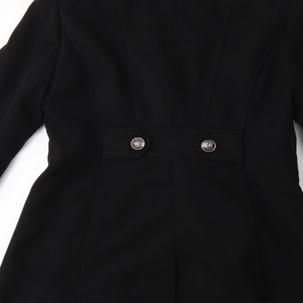 Wallis Womens Black   Overcoat Coat Size 12