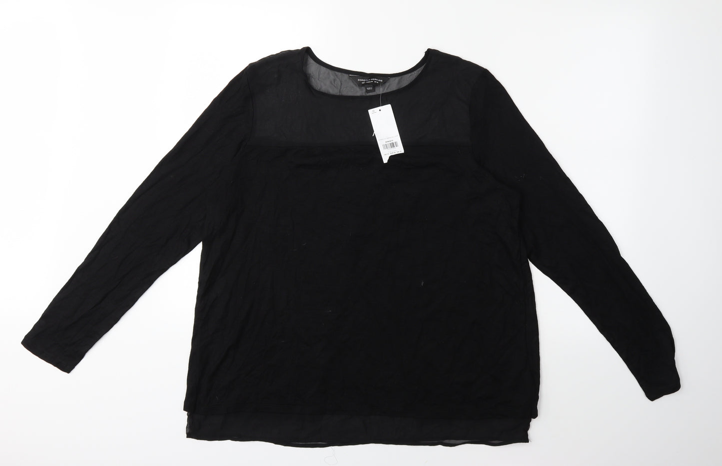 Dorothy Perkins Womens Black  Knit Pullover Jumper Size 18