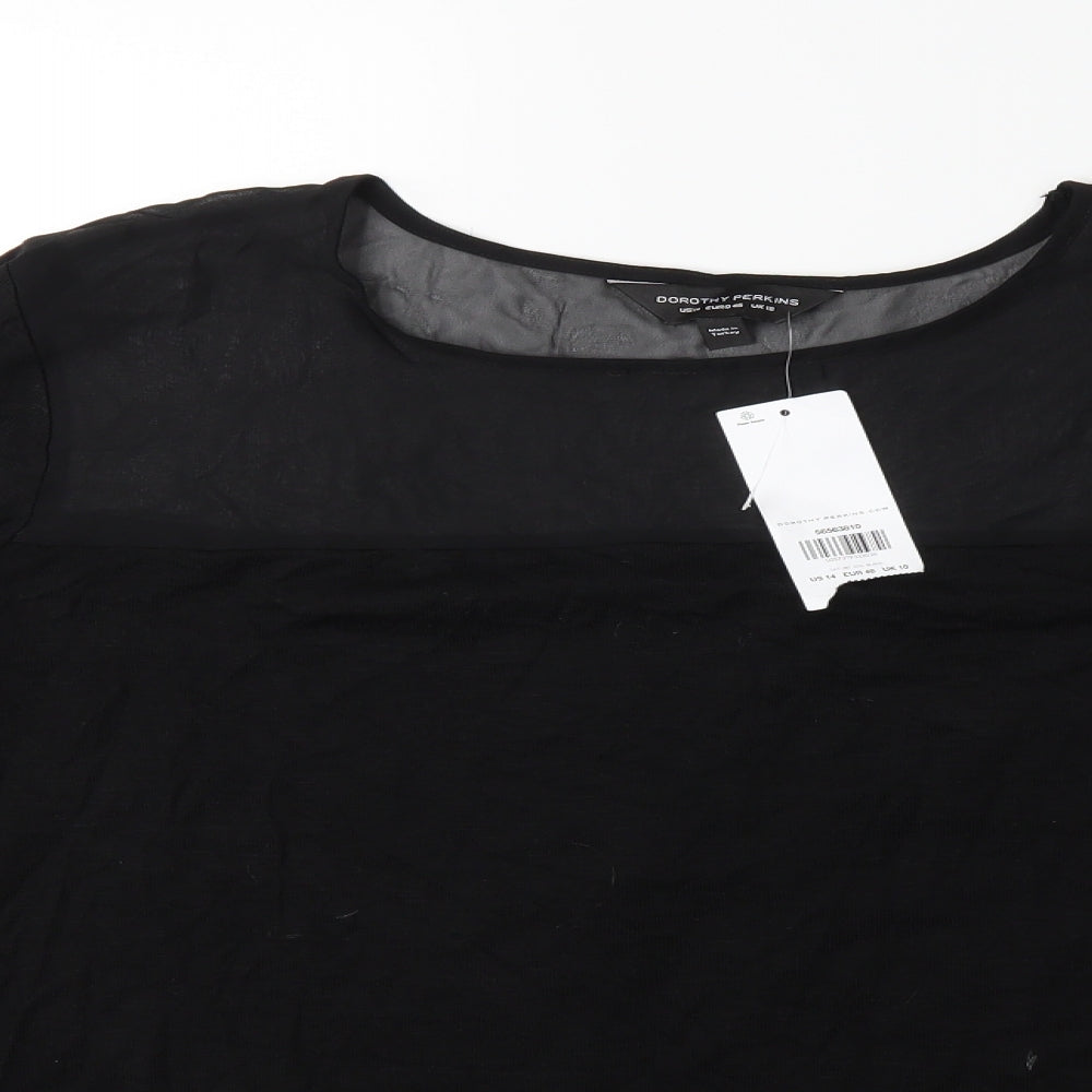 Dorothy Perkins Womens Black  Knit Pullover Jumper Size 18