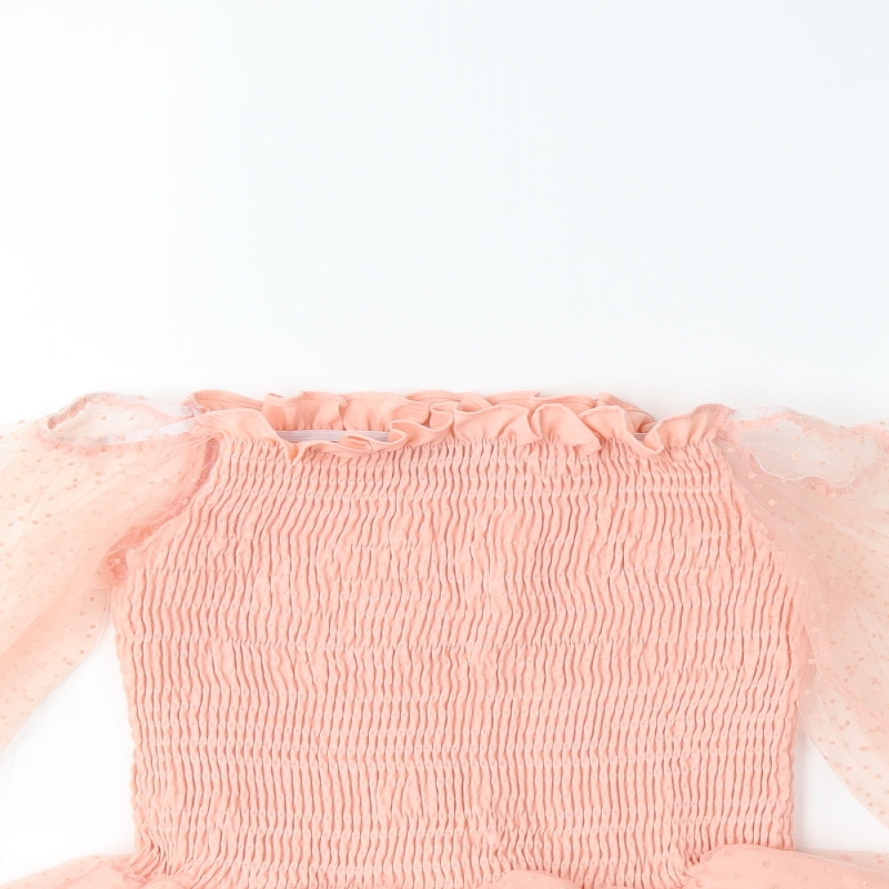 SheIn Womens Orange   Basic Blouse Size L  - `