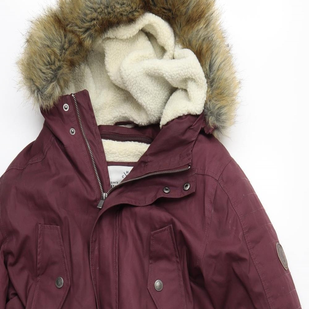 Hawksworth Mens Red   Parka Coat Size M