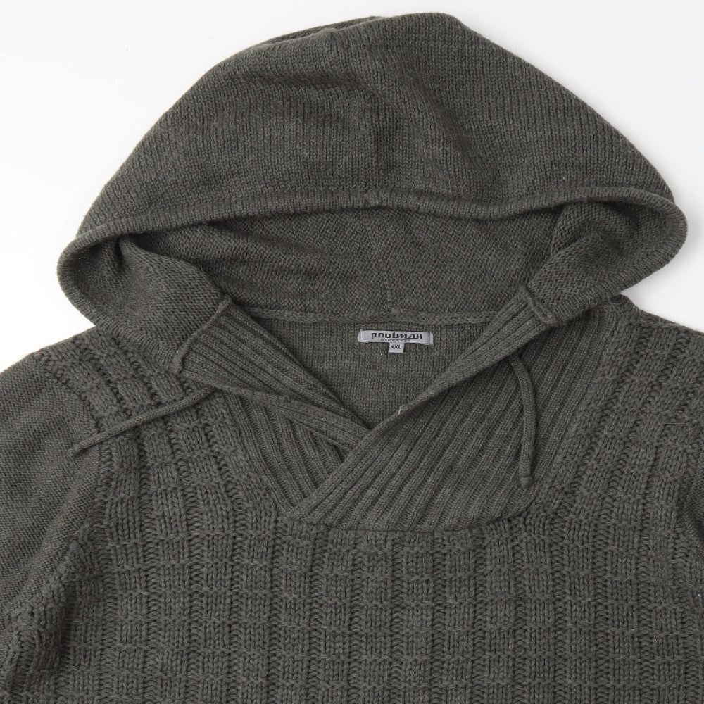 POOLMAN Mens Green  Knit Pullover Jumper Size 2XL
