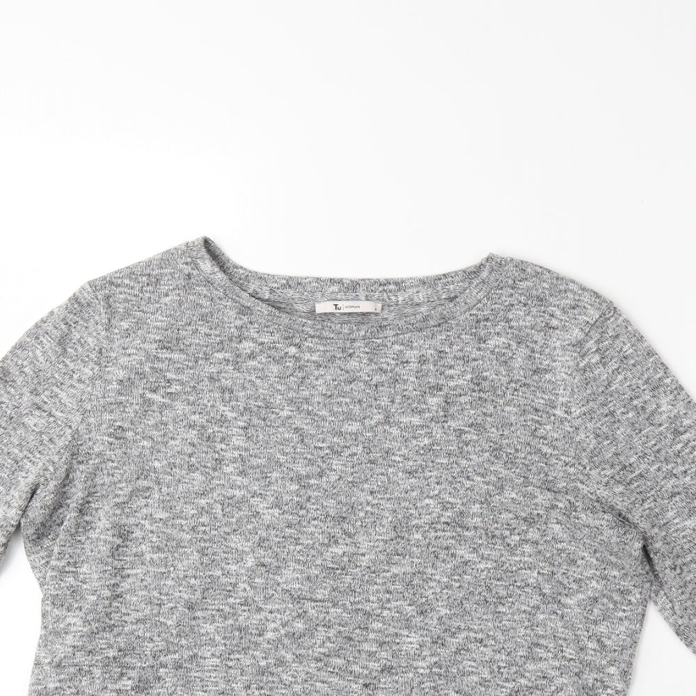TU Womens Grey  Knit Pullover Jumper Size 8