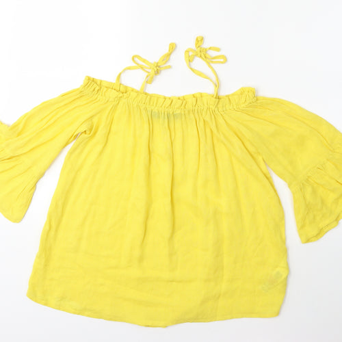 Dorothy Perkins Womens Yellow   Basic Blouse Size 8